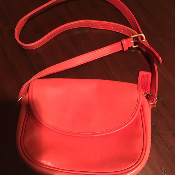 Coach Handbags - Coach red leather crossbody purse